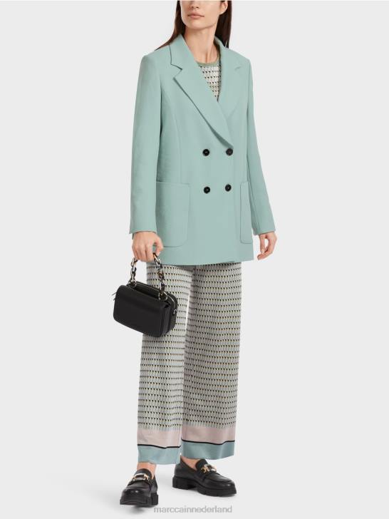 kleding donker hemelsblauw 464J169 Blazer met gekreukelde look Marc Cain