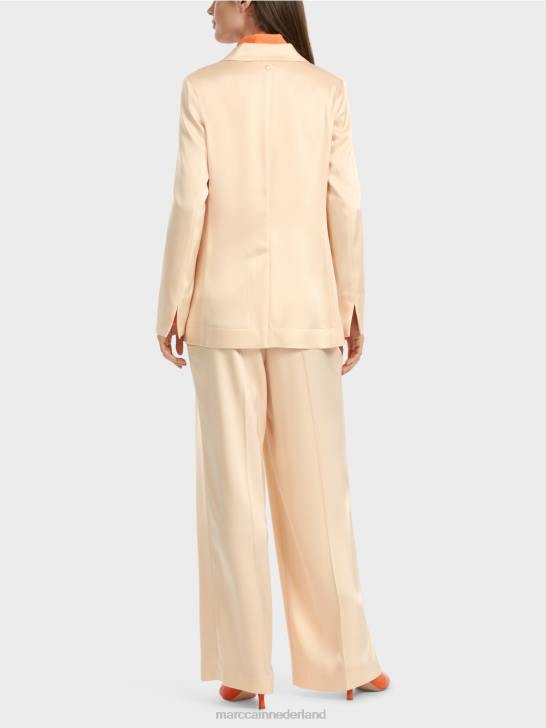 kleding donkere crème 464J163 Blazer met dubbele rij knopen en zakken Marc Cain