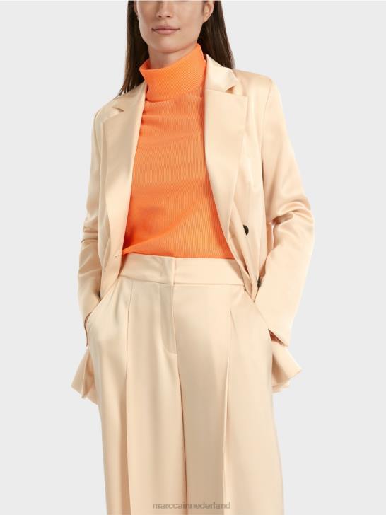 kleding donkere crème 464J163 Blazer met dubbele rij knopen en zakken Marc Cain