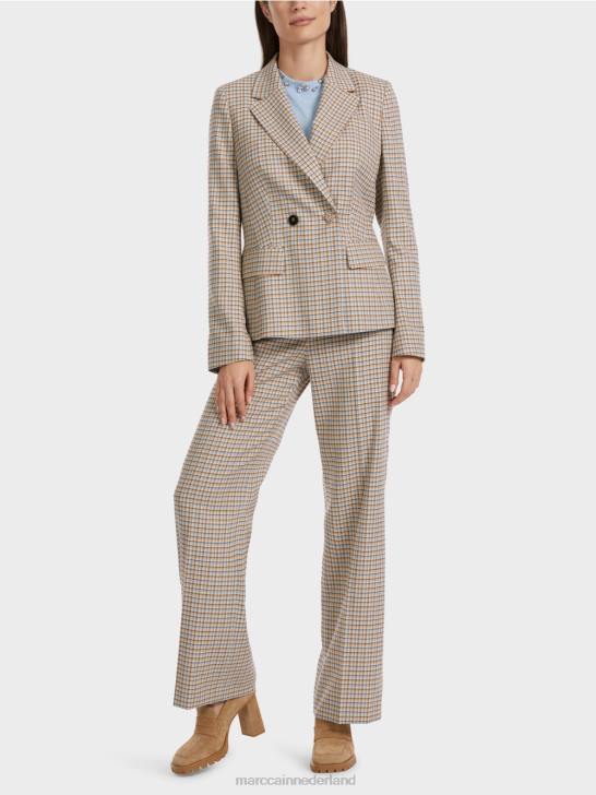 kleding donkere zomerhemel 464J164 geruite blazer Marc Cain