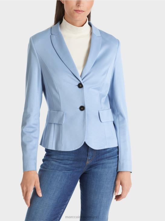 kleding donkere zomerhemel 464J174 getailleerde blazer met smalle revers Marc Cain
