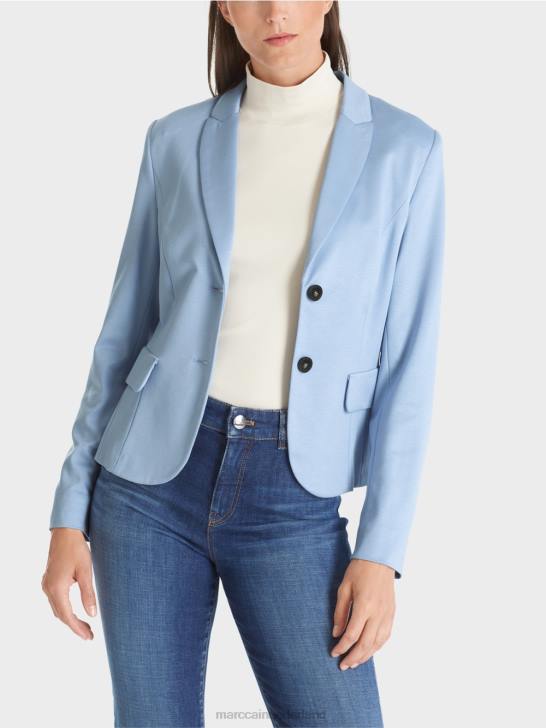 kleding donkere zomerhemel 464J174 getailleerde blazer met smalle revers Marc Cain