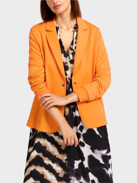 kleding fel oranje 464J201 sportieve blazer met geribde gebreide manchetten Marc Cain
