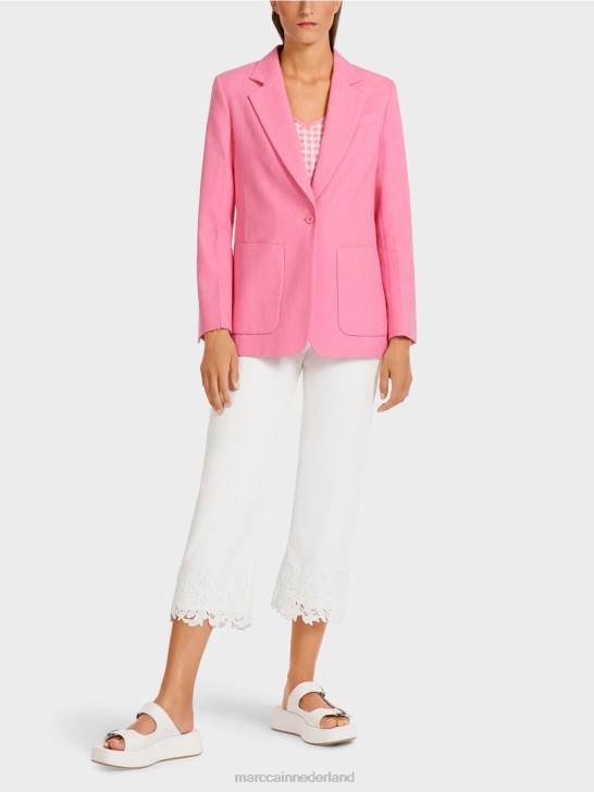 kleding fel roze 464J196 blazer in linnenlook Marc Cain
