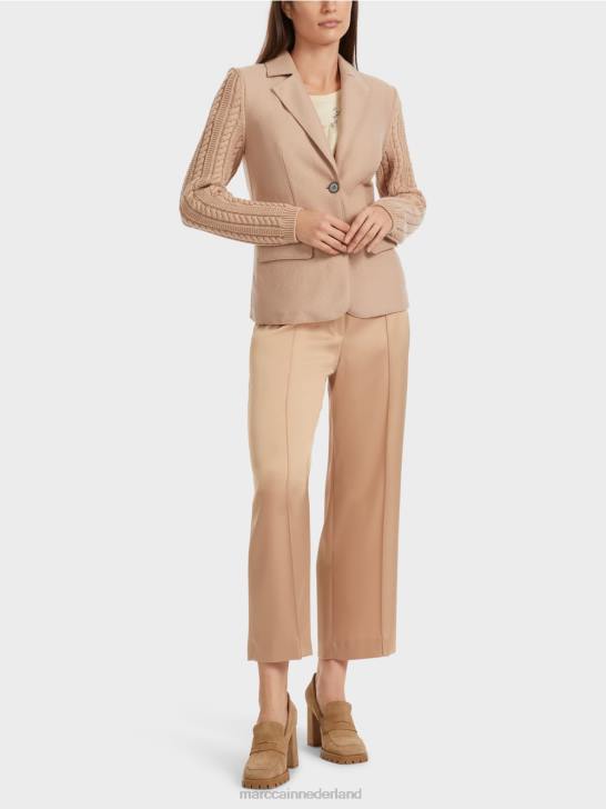 kleding heldere toffee 464J159 Blazer gebreid in Duitsland Marc Cain
