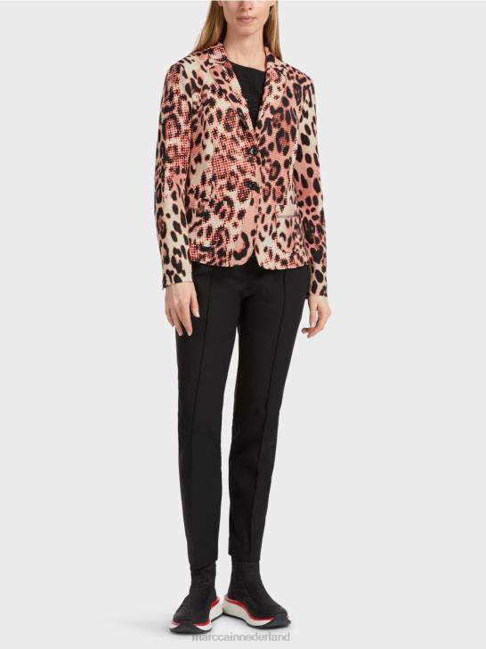 kleding kampari 464J156 blazer met leeuwprint Marc Cain