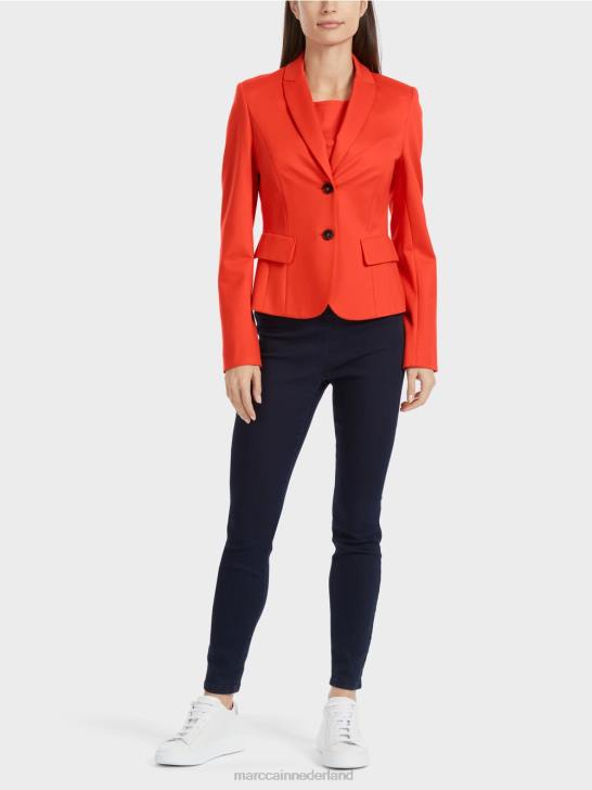 kleding kampari 464J177 getailleerde blazer met smalle revers Marc Cain