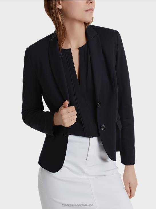kleding middernacht blauw 464J213 lichte blazer van fijne jersey Marc Cain
