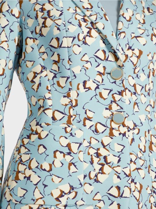 kleding sfeervol blauw 464J209 getailleerde blazer met all-over print Marc Cain