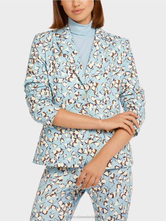 kleding sfeervol blauw 464J209 getailleerde blazer met all-over print Marc Cain
