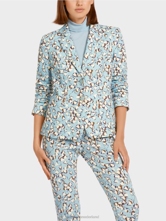 kleding sfeervol blauw 464J209 getailleerde blazer met all-over print Marc Cain