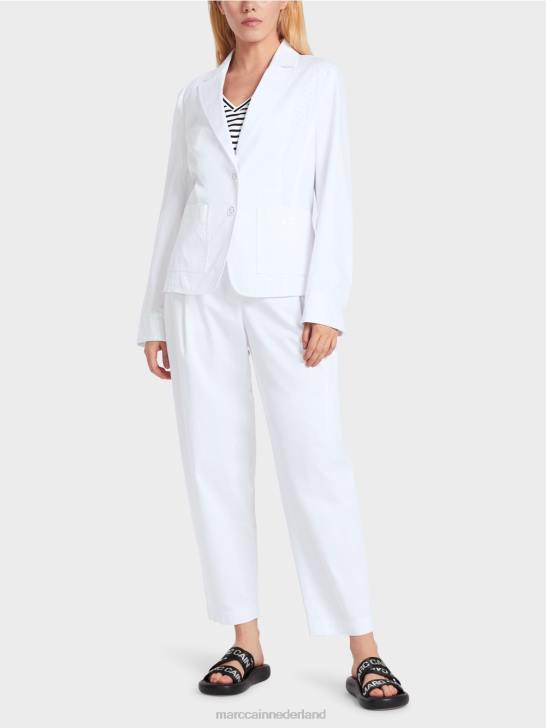 kleding wit 464J178 figuurknuffel "rethink Together" blazer Marc Cain