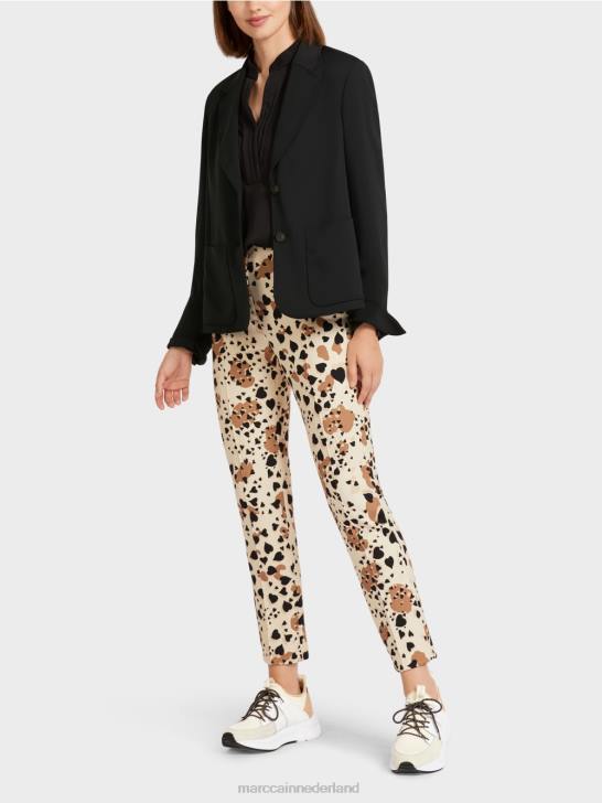 kleding zwart 464J206 blazer met brede revers Marc Cain