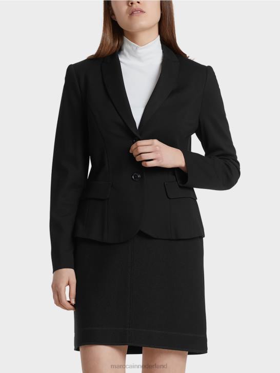 kleding zwart 464J214 lichte blazer van fijne jersey Marc Cain