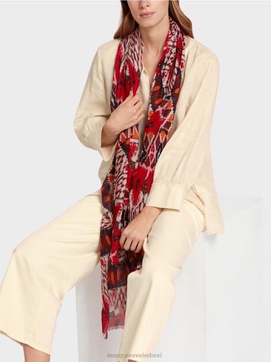 kleding crème 464J916 blouse in ramee (porseleingras) Marc Cain