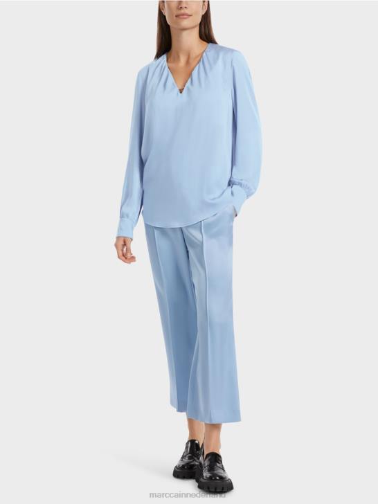 kleding donkere zomerhemel 464J855 casual blouse met v-hals Marc Cain