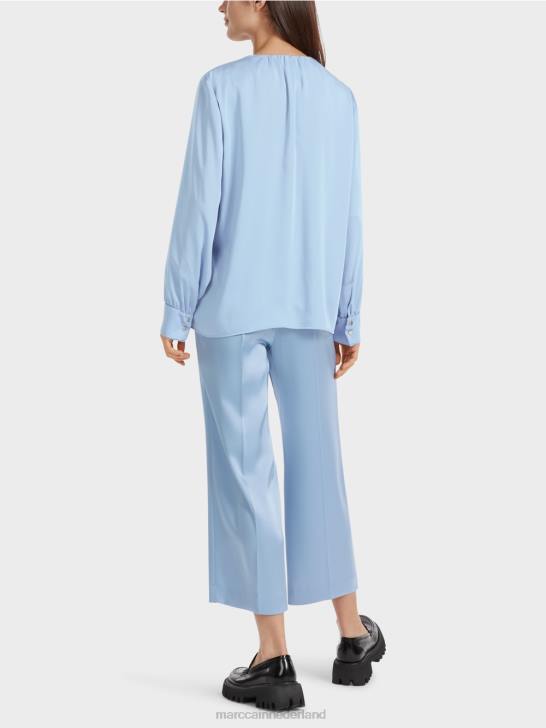 kleding donkere zomerhemel 464J855 casual blouse met v-hals Marc Cain