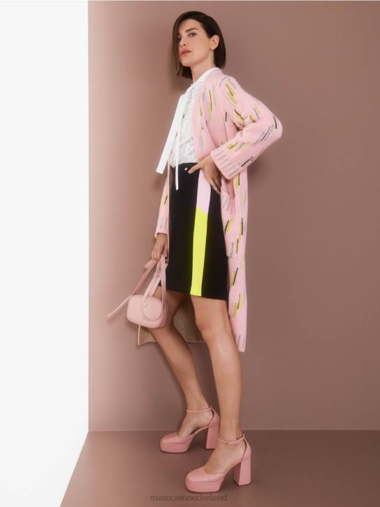 kleding gebroken wit 464J878 elegante blouse met borduursel Marc Cain