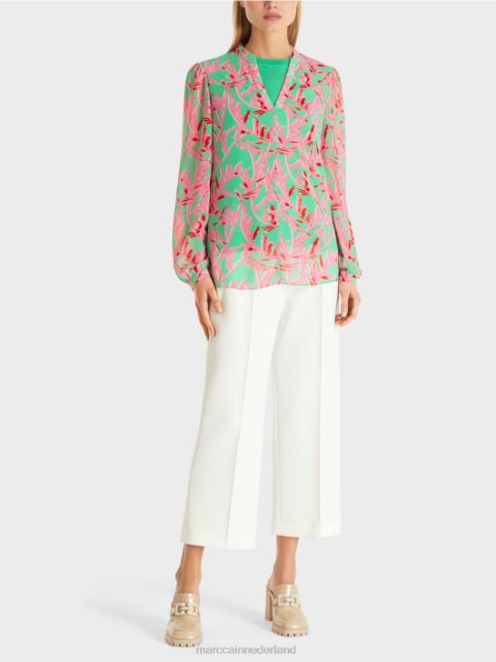 kleding heldere jade 464J974 vloeiende blouse Marc Cain