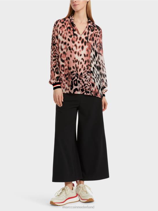 kleding kampari 464J846 blouse van viscose-crêpe Marc Cain