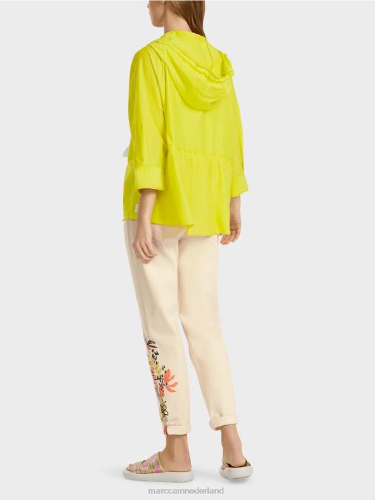 kleding lichte kalk 464J938 casual blouse met elegante zijde Marc Cain