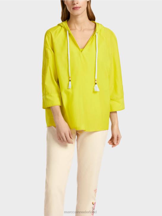 kleding lichte kalk 464J938 casual blouse met elegante zijde Marc Cain