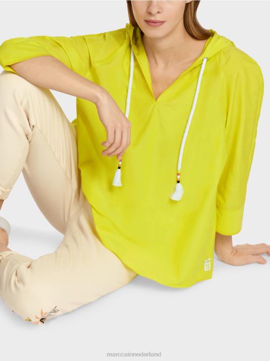 kleding lichte kalk 464J938 casual blouse met elegante zijde Marc Cain