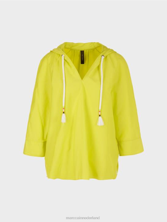 kleding lichte kalk 464J938 casual blouse met elegante zijde Marc Cain