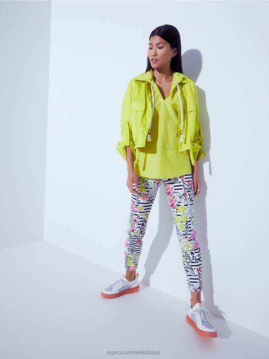 kleding lichte kalk 464J938 casual blouse met elegante zijde Marc Cain