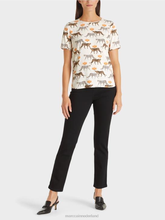 kleding nieuw sneeuwwitje 464J998 blouseshirt met luipaarden Marc Cain