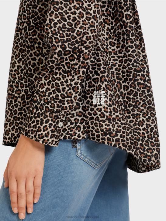 kleding poeder crème 464J977 Blouse in overhemdstijl, \"rethink Together\". Marc Cain