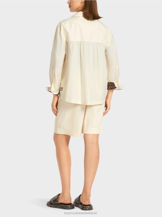 kleding poeder crème 464J980 Vrouwelijke blouse \"rethink Together\". Marc Cain
