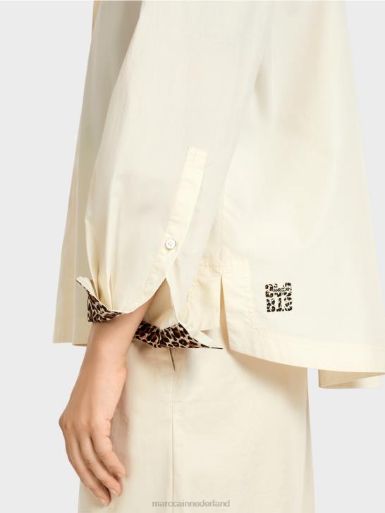 kleding poeder crème 464J980 Vrouwelijke blouse \"rethink Together\". Marc Cain