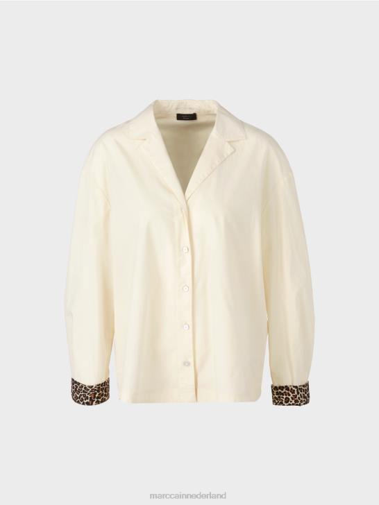 kleding poeder crème 464J980 Vrouwelijke blouse \"rethink Together\". Marc Cain