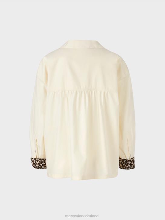 kleding poeder crème 464J980 Vrouwelijke blouse \"rethink Together\". Marc Cain