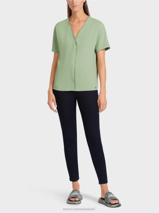 kleding poeder munt 464J1011 effen kimonotopje Marc Cain