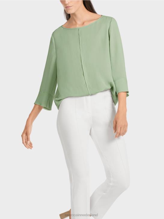 kleding poeder munt 464J1012 \"rethink Together\" top in blousestijl Marc Cain