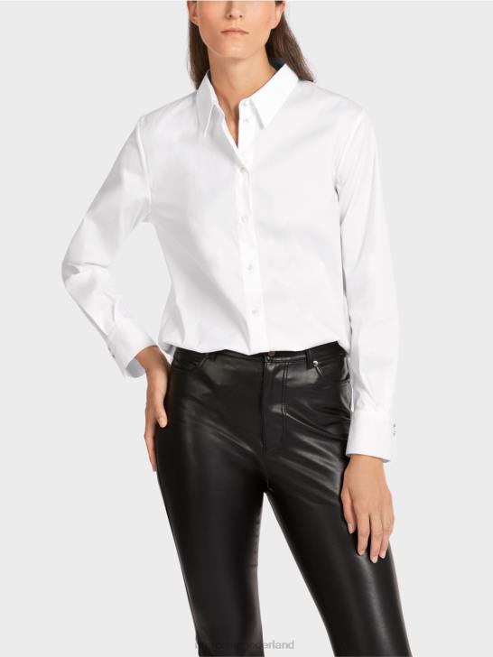 kleding wit 464J987 Oversized blouse in overhemdstijl Marc Cain