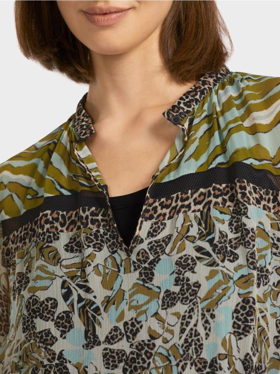 kleding zacht dakraam 464J967 top in blousestijl met patroonmix Marc Cain