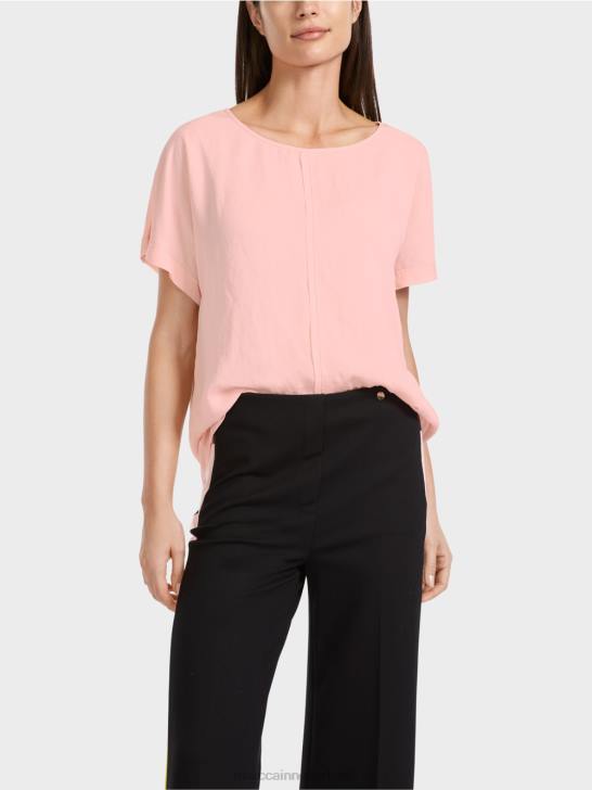 kleding zacht poederroze 464J885 puristische "rethink Together" blouse Marc Cain