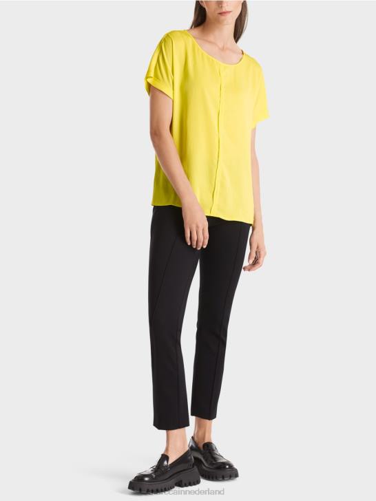 kleding zachte citroen 464J881 puristische "rethink Together" blouse Marc Cain
