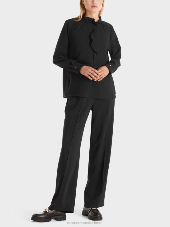 kleding zwart 464J895 vloeiende blouse Marc Cain