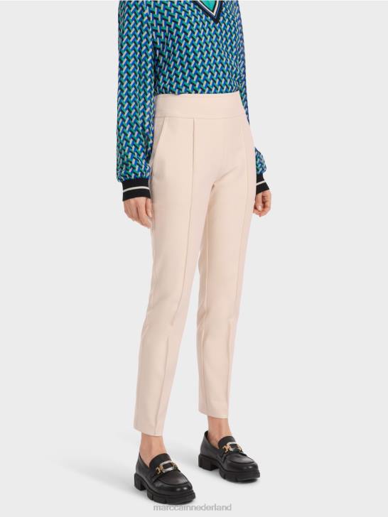 kleding Amandelbloesem 464J522 sliven broek met ritssluiting aan de zijkant Marc Cain