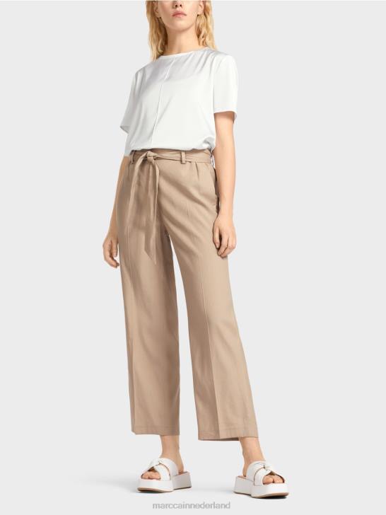 kleding diep zand 464J647 Wardha paperbag broek Marc Cain
