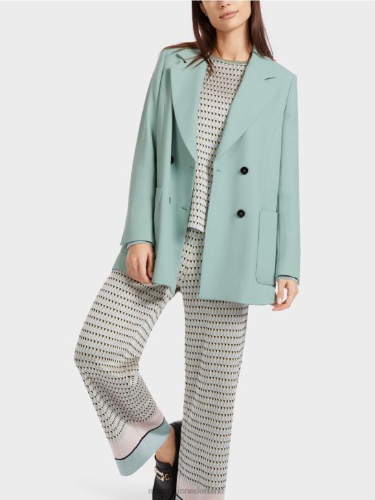 kleding donker hemelsblauw 464J585 broek gebreid in Duitsland Marc Cain