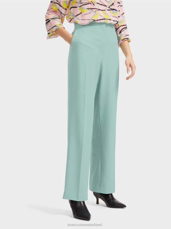 kleding donker hemelsblauw 464J590 Wukari broek met wijde pijpen Marc Cain