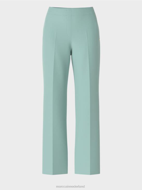 kleding donker hemelsblauw 464J590 Wukari broek met wijde pijpen Marc Cain