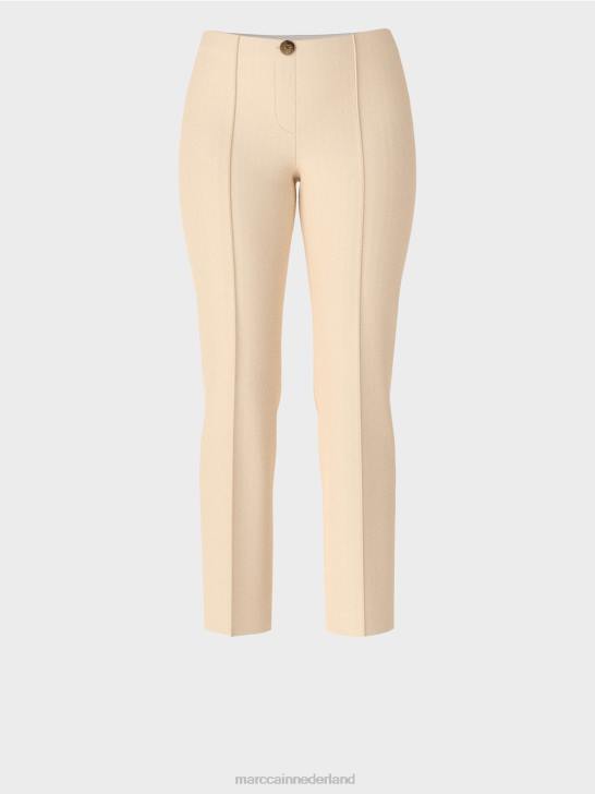 kleding donkere crème 464J593 elegante jersey broek sydney Marc Cain