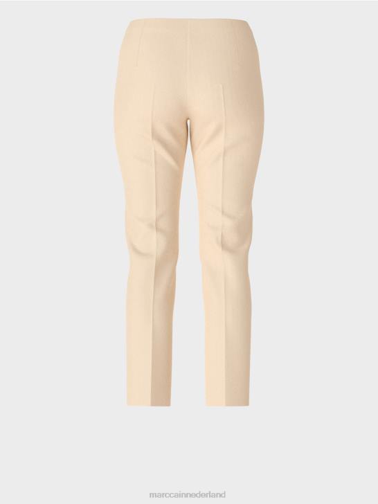kleding donkere crème 464J593 elegante jersey broek sydney Marc Cain