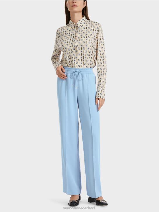 kleding donkere zomerhemel 464J550 broek met rechte pijpen welby Marc Cain